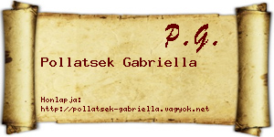 Pollatsek Gabriella névjegykártya